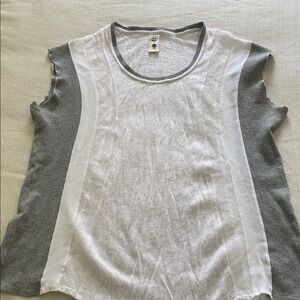 Verge Gray and White Women's Short Sleeve Tee